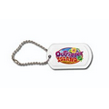 Plastic Dog Tag w/ 4 1/2" Chain (Full Color Digital)